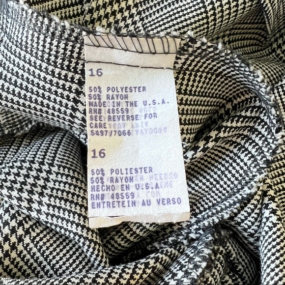 Vintage TR Bentley Houndstooth High Waisted Trousers Pants - Picture 15 of 16